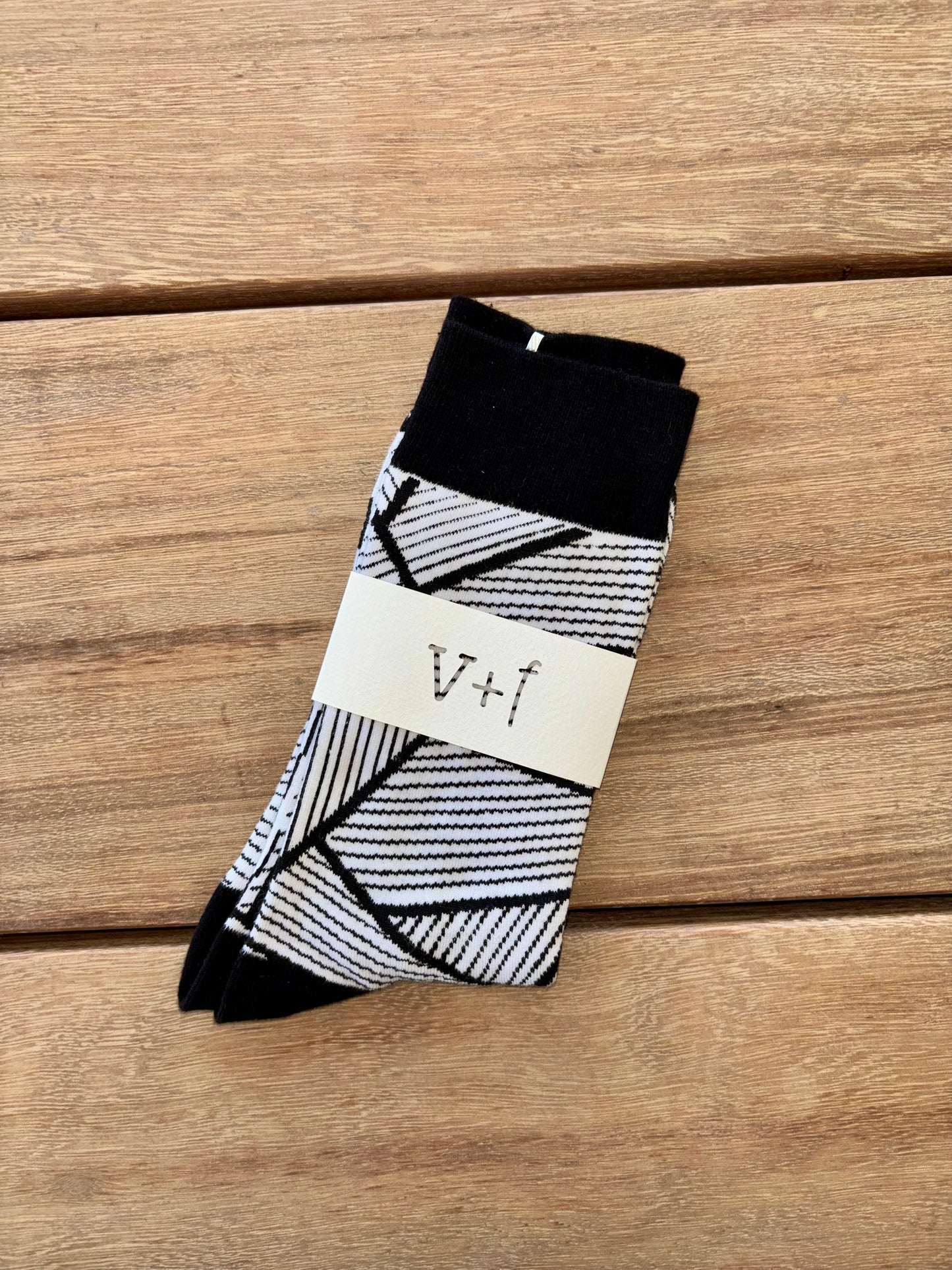 Black & White Geo Socks