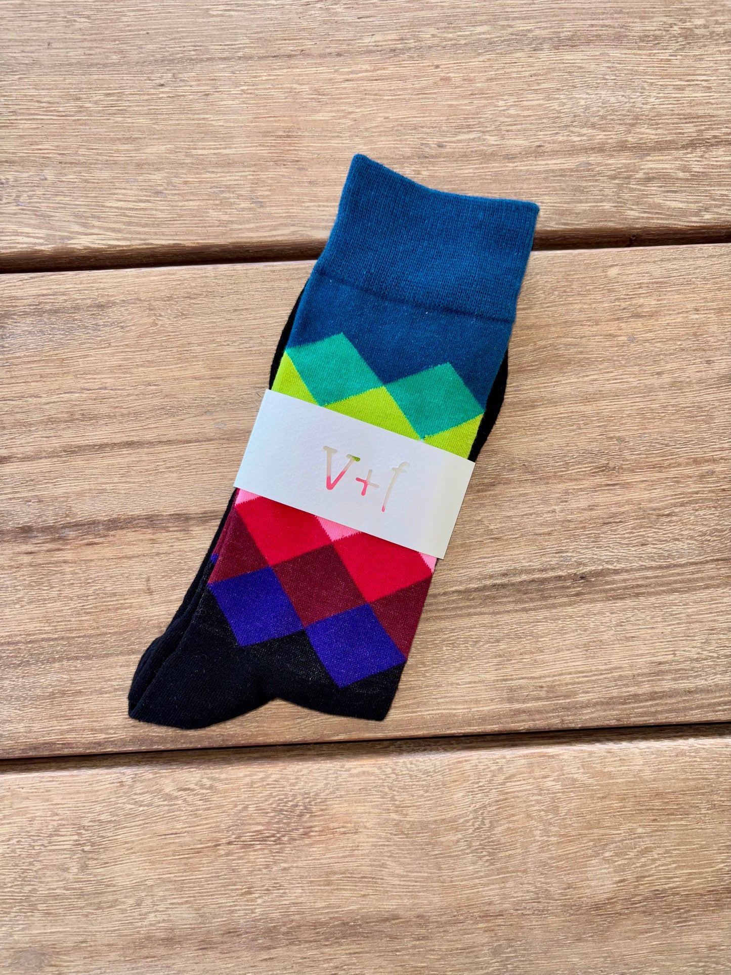 Rainbow Diamond Socks