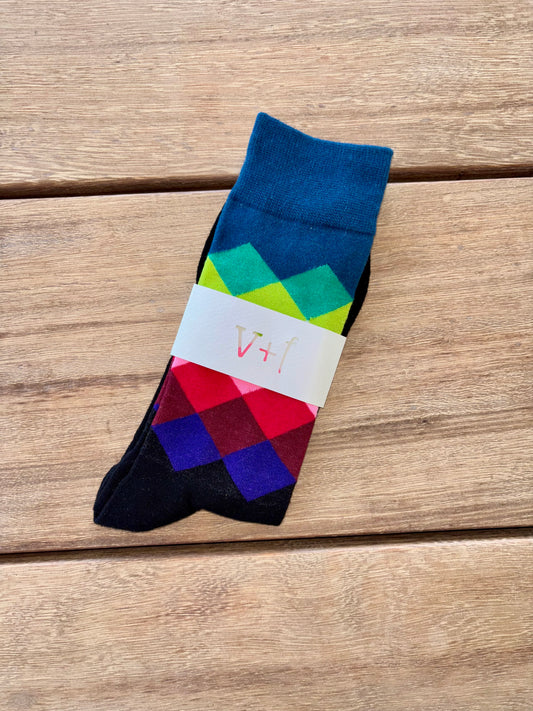 Rainbow Diamond Socks