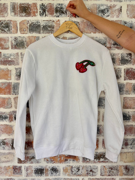 Beaded Cherry Sweatshirt